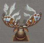 Набор для вышивания нитками Panna, Рождественский лось, 28х33 см