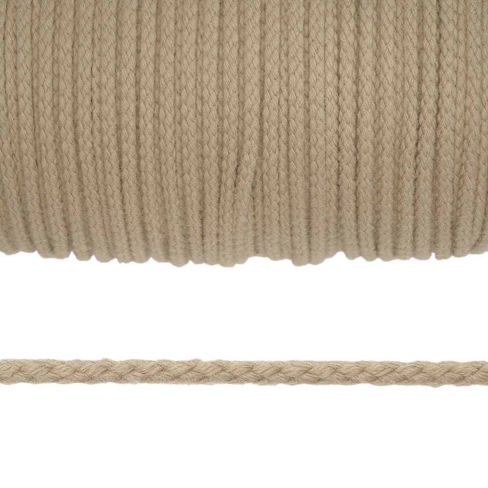 Шнур плетеный ⌀4.0 мм / 100 метров, акрил, 04 бежевый
