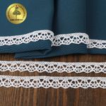 Кружево вязаное (тесьма) 15 мм / 182.8 метров, TBY.5635 цв.02 белый, Kruzhevo