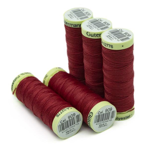 Нитки отделочные Gutermann Top Stitch, 30м, 909 малиновый, 5 катушек