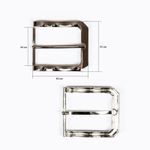 Пряжка ременная металл 40 мм мет. никель, 4 шт, BIG