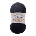 Пряжа Alize (Ализе) Cotton Baby Soft / уп.5 мот. по 100 г, 270м, 060 черный А