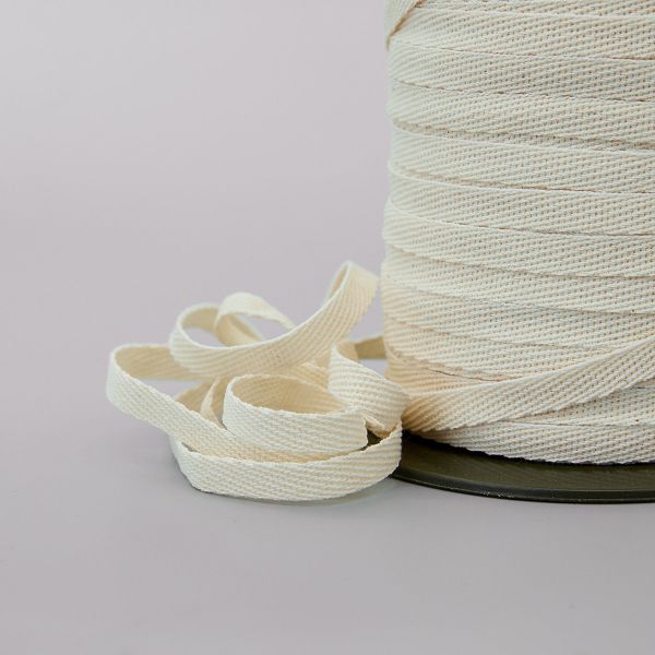 Тесьма (лента) киперная (100 х/б) 08 мм / 100 метров, суровый