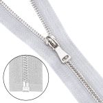 Молния металл Т5 (5 мм) 1 зам., разъем., 80 см, серебро, никель, 5 шт
