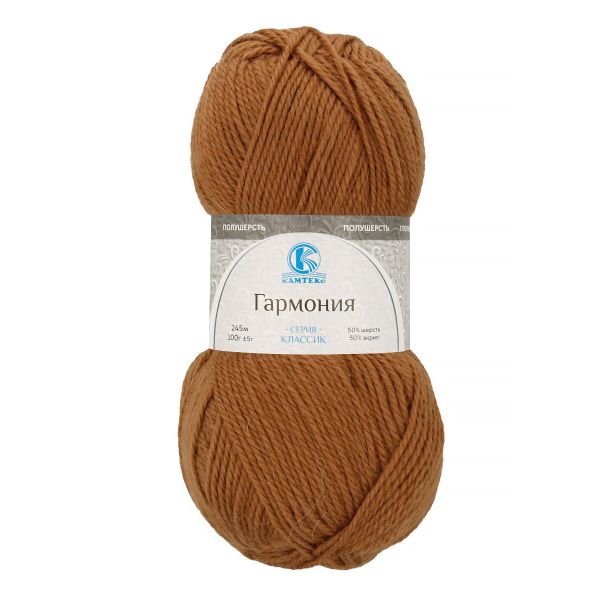 Пряжа Камтекс Гармония / уп.5 мот. по 100 г, 245 м, цв.077 беж.темн.