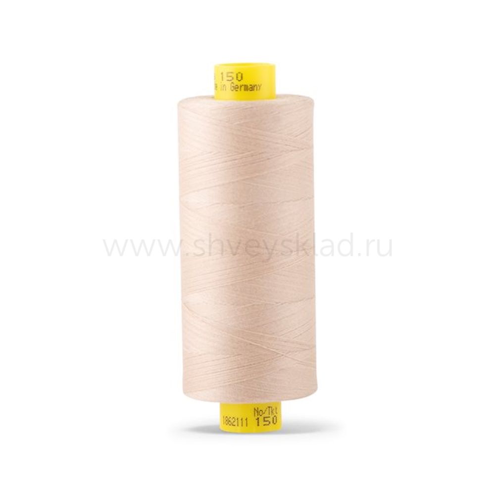 Нитка особо тонкая Gutermann Mara №150 (150/2), 1000 м, 713953, цв. 198 серебристый пион, 1 катушка