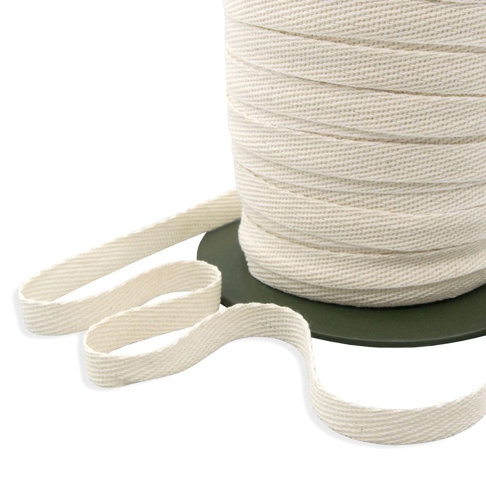 Тесьма (лента) киперная (100 х/б) 10 мм / 100 метров, суровый