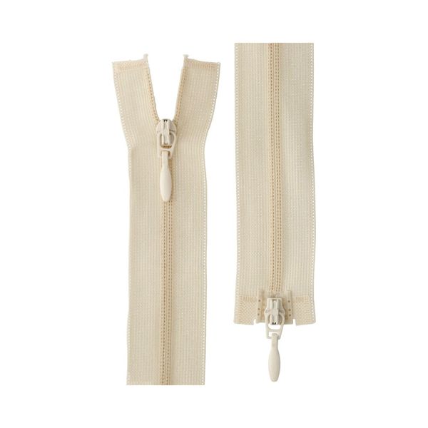 Молния спираль потайная плательная Т3 (3 мм) 2 зам., разъем., 40 см, 297 слон.кость, G103L2 Gamma, 10 шт