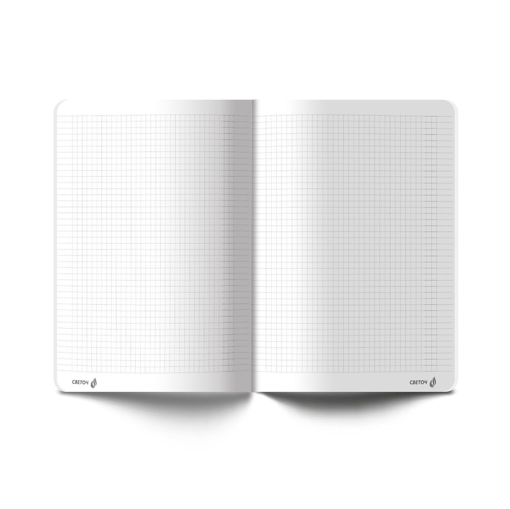 Бизнес-блокнот, глянцевая ламинация, тониров. блок, евроформат 64 л. 24 шт, французская клетка, Тихое утро 000914, Светоч 64ББТ_4_5_0