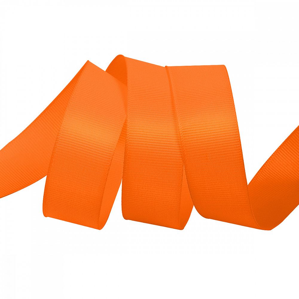 Лента репсовая (в рубчик) 25.0 мм цв. 668 оранжевый уп.22.86м (±1м)