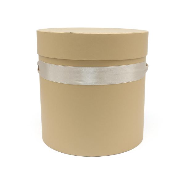 Шляпная коробка с крышкой 18х18см, крафт