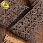 Кружево вязаное (тесьма) 50 мм / 10 метров, диз. 301, цв.21 какао, Kruzhevo