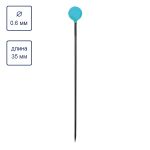 Булавки шарики 35 мм, 20х80 шт, сталь, ассорти, Gamma P-002 (PHB-04)