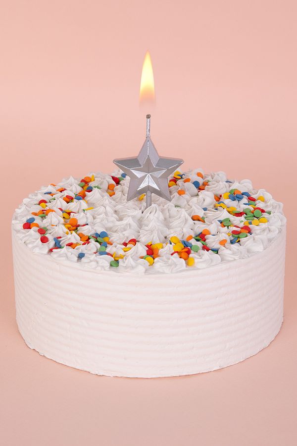 Свеча для торта Серебристая звезда, 3.4 г, 12 шт, Boomzee BCD-25