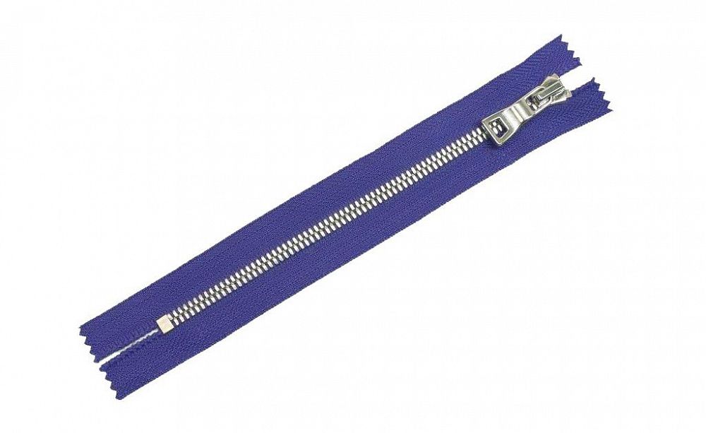 Молния металл Т5 (5 мм) 1 зам., н/раз., 18 см, никель, цв.D559 фиолет, MaxZipper Premium, 1 шт /TOS/