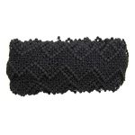 Кружево гипюр (плетёное) 45 мм, матовая нить, черный, 13.72 м