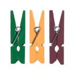 Прищепки декоративные 3.5 см, 60 шт, 07 Осень (зеленый, оранжевый, коричневый), Mr.Painter DKN-05