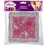 Тарелки бумажные Квадратные 6х6 шт, 01- рождение дочери, Boomzee TRL-05