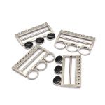 Пряжка-застежка 50 мм мет. эмаль никель, 2 шт, BIG