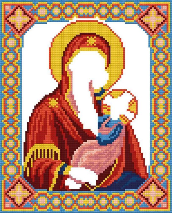 Алмазная (кристальная) мозаика Фрея, Икона Божией Матери Утоли моя печали, 22х27 см