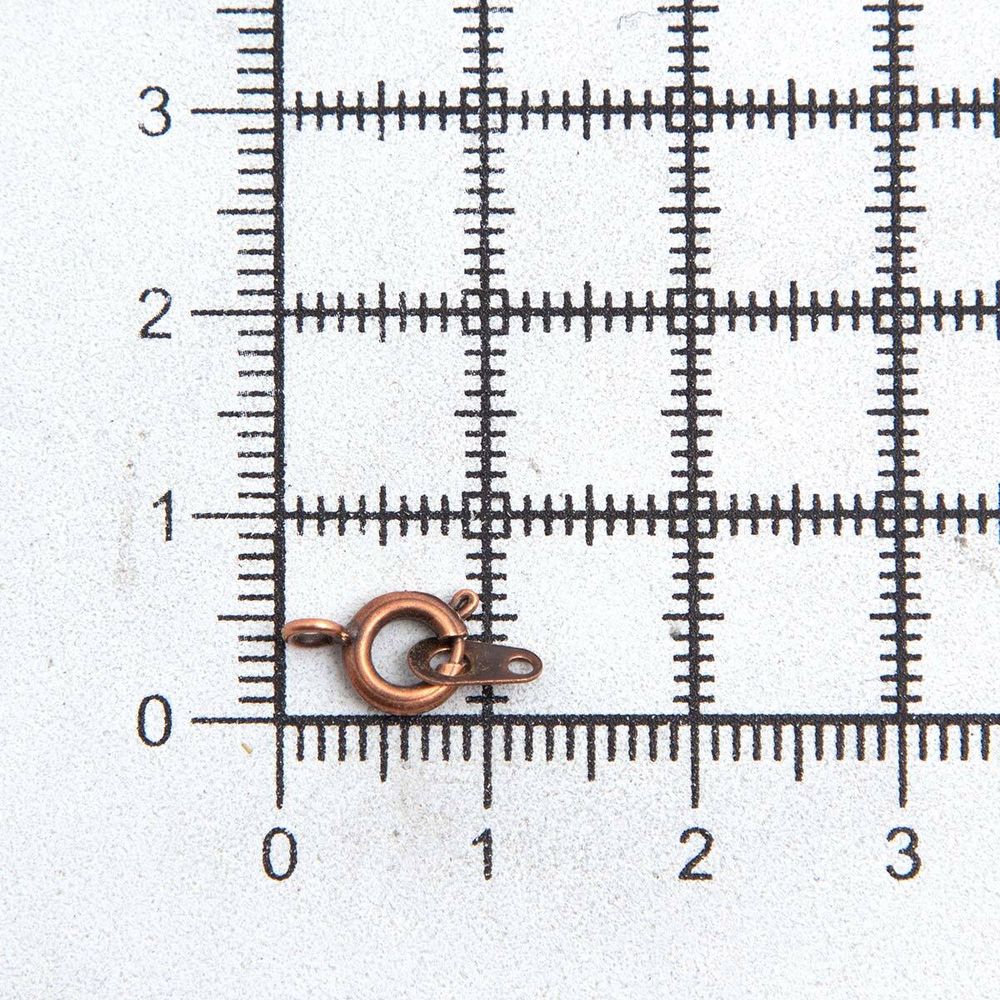 Замок для бус кольцо с ответной частью, 9 мм, 5 шт/упак, Astra&Craft (медь), 4AR2041