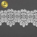 Кружево гипюр (плетёное) 70 мм / 4.5 метра, TBY.SUN.11, цв.белый