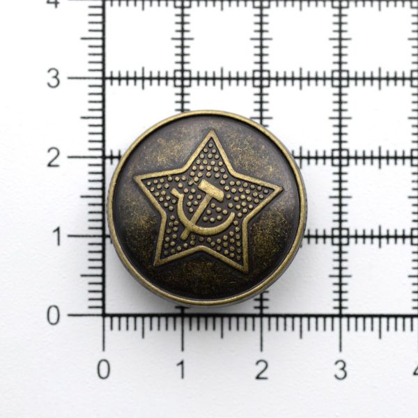 Пуговицы на ножке 40L (25мм), металл (OB бронза), 72 шт, ME 621