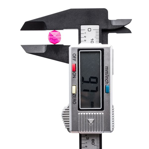 Бусины акрил ⌀10 мм, прозрач. в цвете, граненый куб, 500 г, Astra&Craft (606 фуксия)