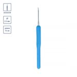 Крючок для вязания с пластиковой ручкой металл ⌀2,0 мм, 14 см, в чехле, Gamma MHP