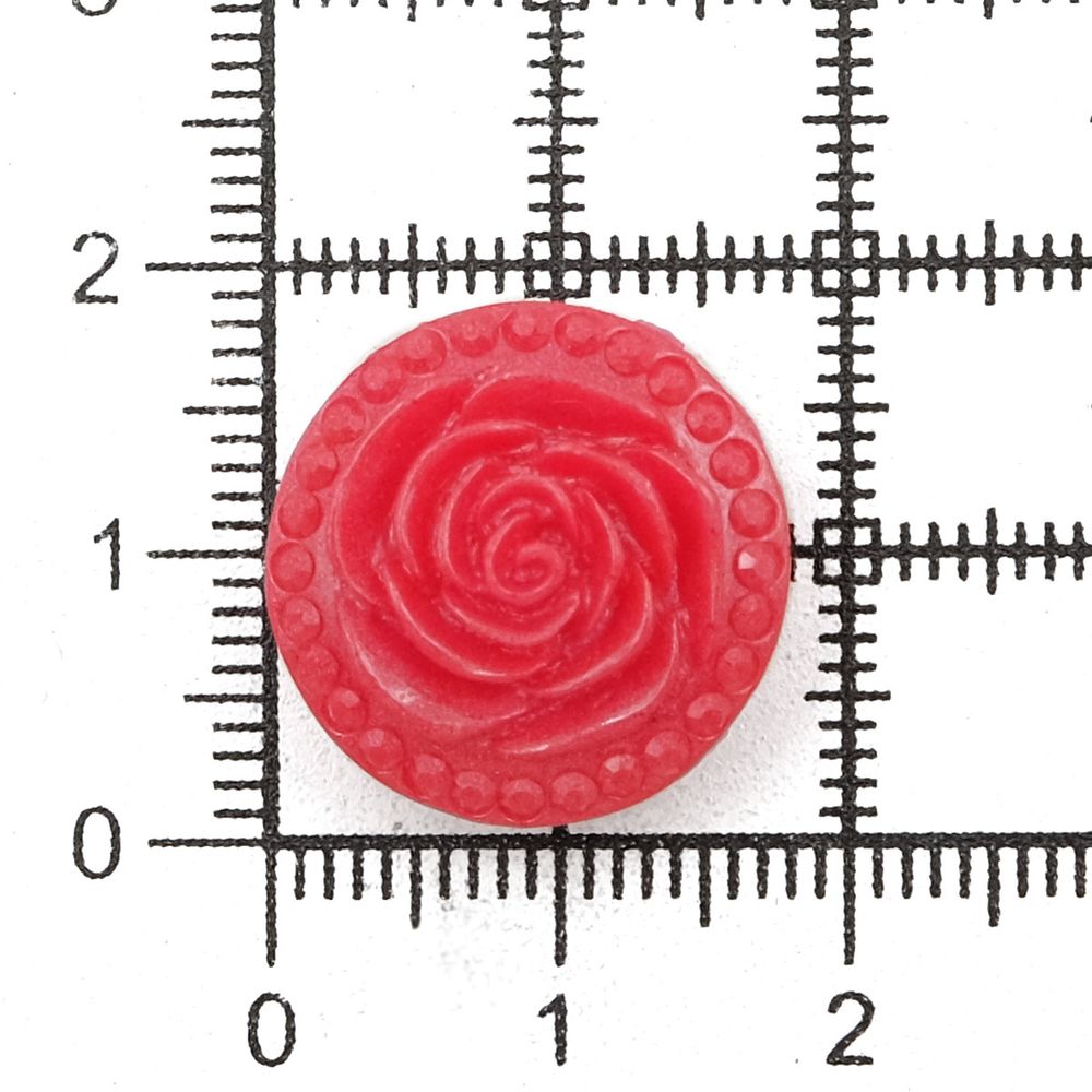 Украшения декоративные пуговицы Розочки, набор 4 цвета, 8 шт (микс 3)