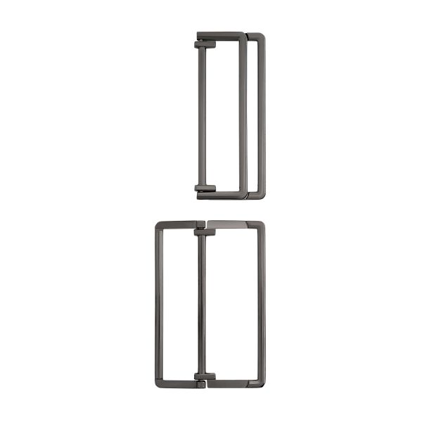 Пряжка прямоугольная 50 мм, металл (Pewter олово (черный никель)), МТ_1872, 6 шт