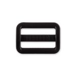 Пряжка двухщелевая пластик 19 мм, 100 шт, черный, Gamma SAR003