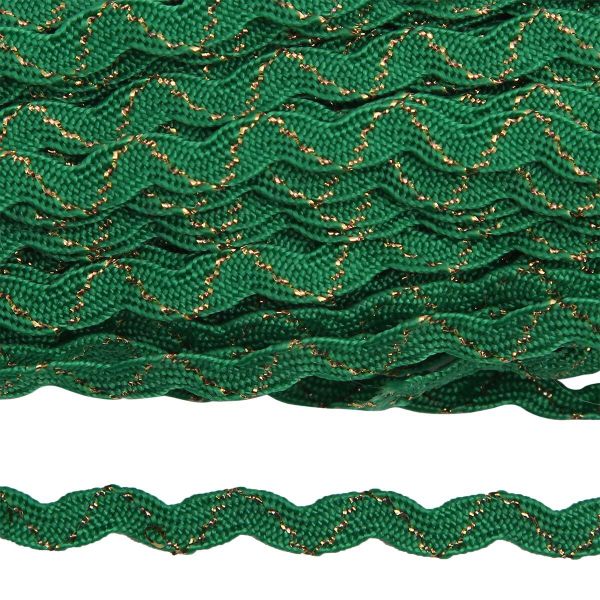 Тесьма вьюнчик с метанитью, 5 мм / 20 м (зеленый), С3584