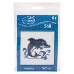 Набор для вышивания нитками РС Студия, Дельфин 7х9 см