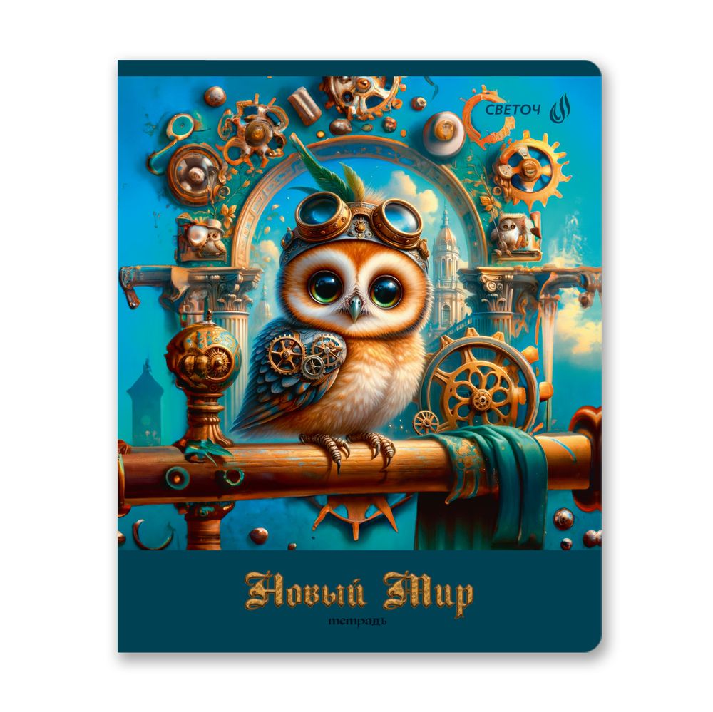 Тетрадь ученическая общая, A5+ 48 л. на скобе 65 г/м², белизна 100 %, 10 шт, клетка, 01135 Новый мир, Светоч Т88