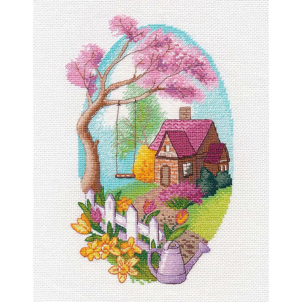 Набор для вышивания нитками Овен, Весеннее настроение 14х24 см, 625737