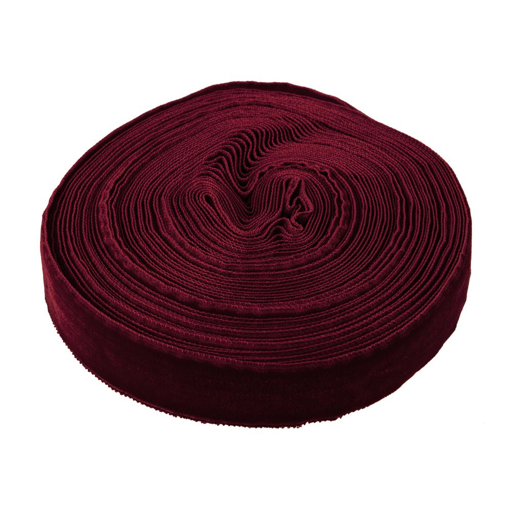 Лента бархатная (тесьма) 19-21.0 мм / 10 метров, бордовый, Blitz С3513Г17