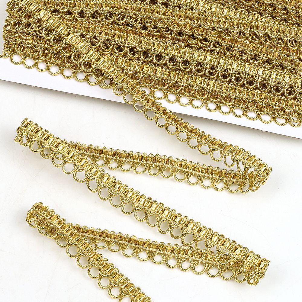 Тесьма отделочная 12 мм, 9600 цв.золото уп.13.71м