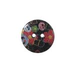 Пуговицы дерево декоративные Цветы 15мм (цвет 122), 100 шт