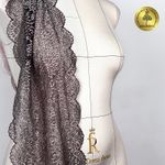 Кружево бельевое эластичное 225 мм / 3 м, TBY.40992, цв.L168 серебристый пион+черный, Kruzhevo