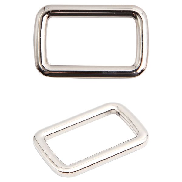 Рамка прямоугольная металл 30 мм /39х25 мм/ никель, ГУ12749, 4 шт