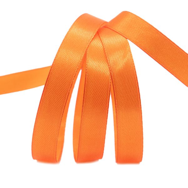 Лента атласная 1-сторонняя 12.0 мм / 22.86±1 метров, 044 оранжевый, Globus