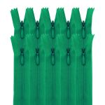 Молния потайная (скрытая) Т3 (3 мм) 1 зам., н/раз., 50 см, ярко-зелен., нейлон, 31329 / 50, 10 шт