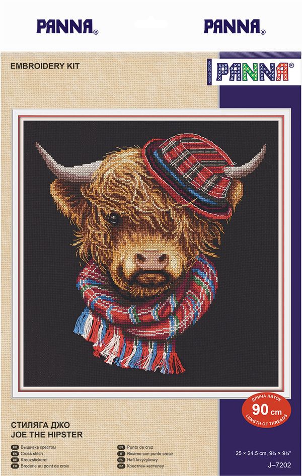 Набор для вышивания нитками Panna, Стиляга Джо, 25х24,5 см