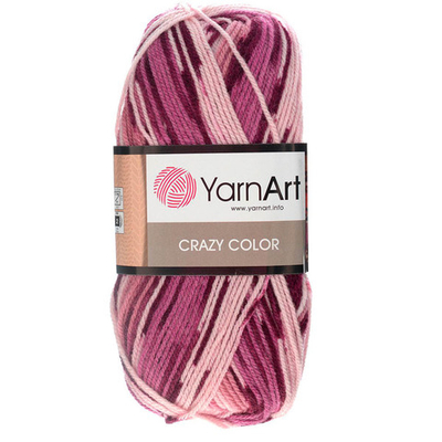 Пряжа YarnArt (ЯрнАрт) Crazy color / уп.5 мот. по 100 г, 260м, 136 секционный