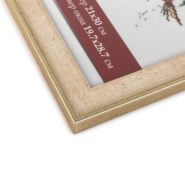 Рамка для картины (фото) пластик с оргстеклом 21х30 см, бежевый, Gamma ПРК-23