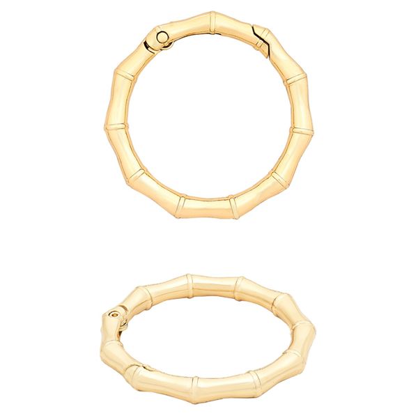 Карабин металл кольцо ⌀38 мм, декоративный, золото, MB_2231, 6 шт