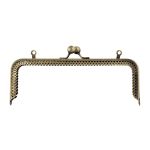 Застежка для сумки фермуар 21х7.5 см, 5 шт, 02 под состаренную бронзу, Gamma FER-03