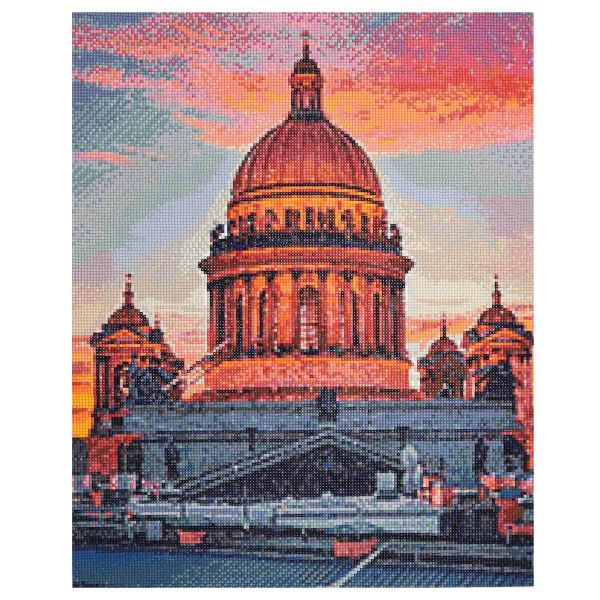 Алмазная (кристальная) мозаика Cristyle, Исаакиевский собор на рассвете 40х50