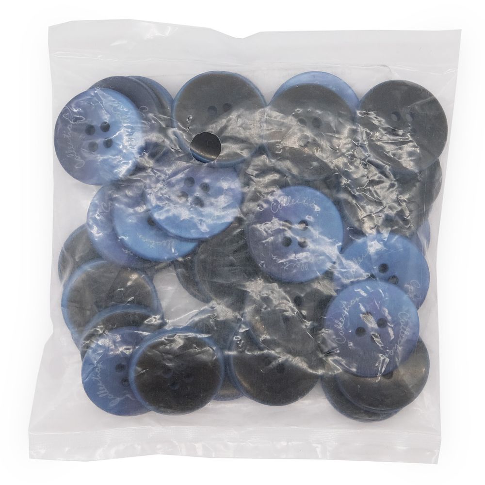 Пуговицы 4 прокола 32L (синий), 36 шт, 558082-3